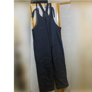 St Johns Bay Mens XL Tall Black Insulated Snow Bib Ski Pants Overalls